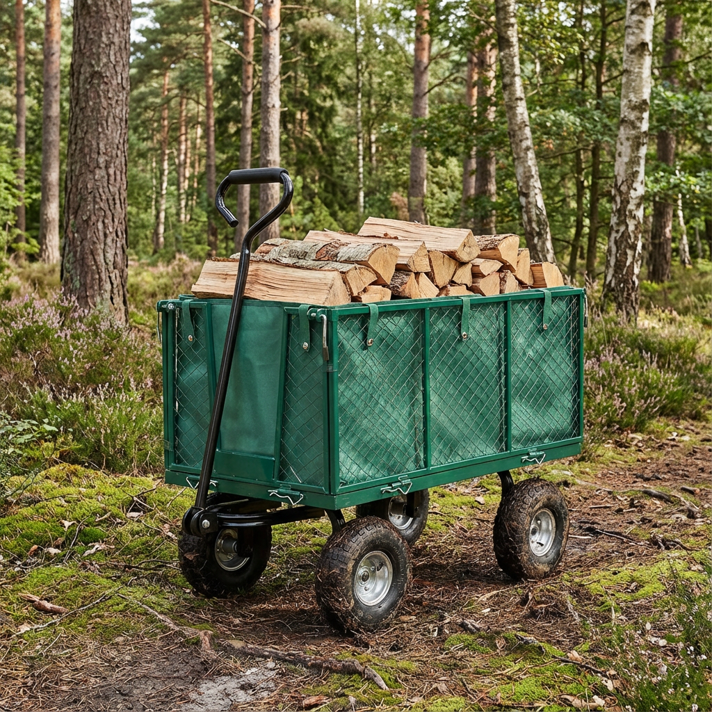 Trækvogn med gitter - XL model - max 350 kg