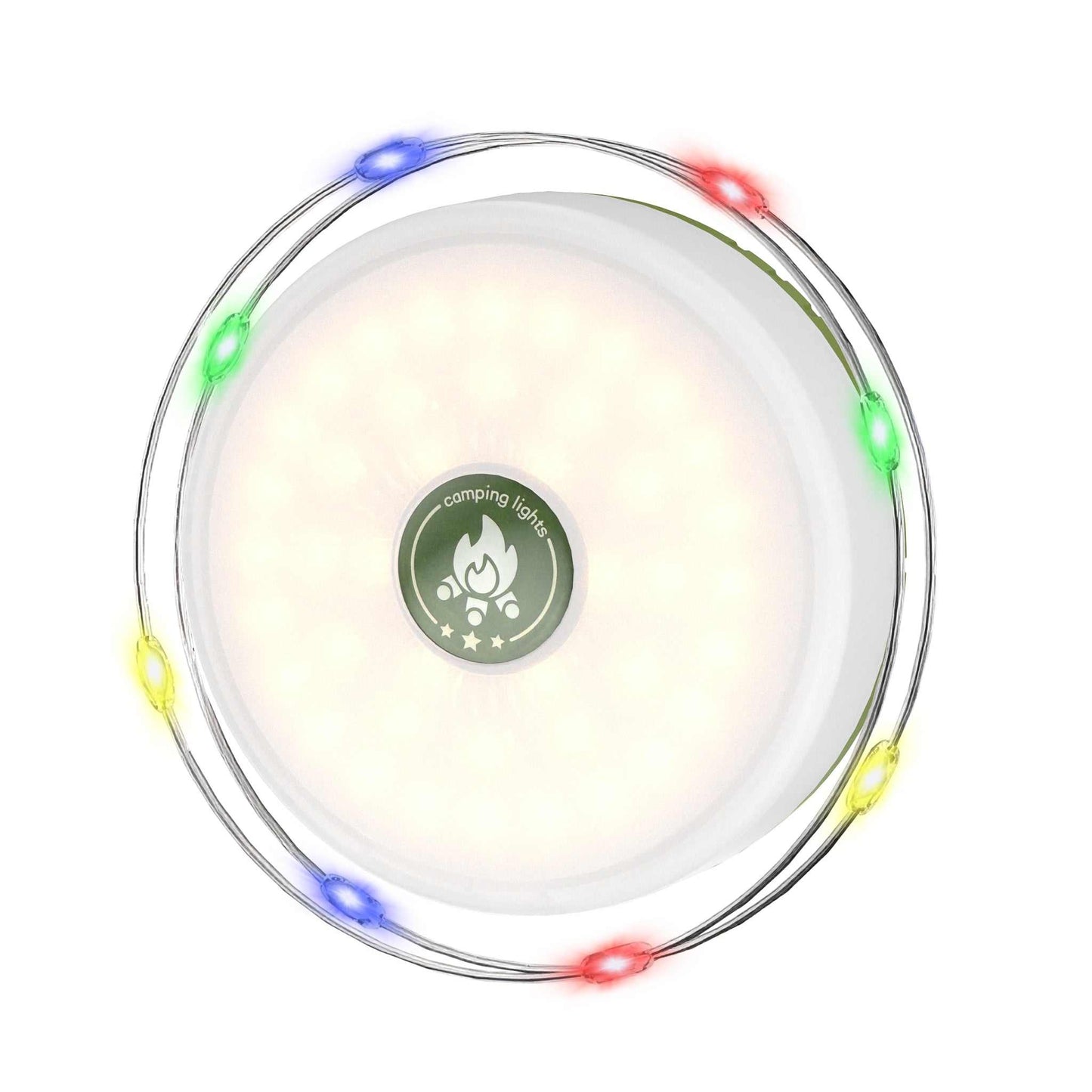 Genopladelig lampe med lyskæde
