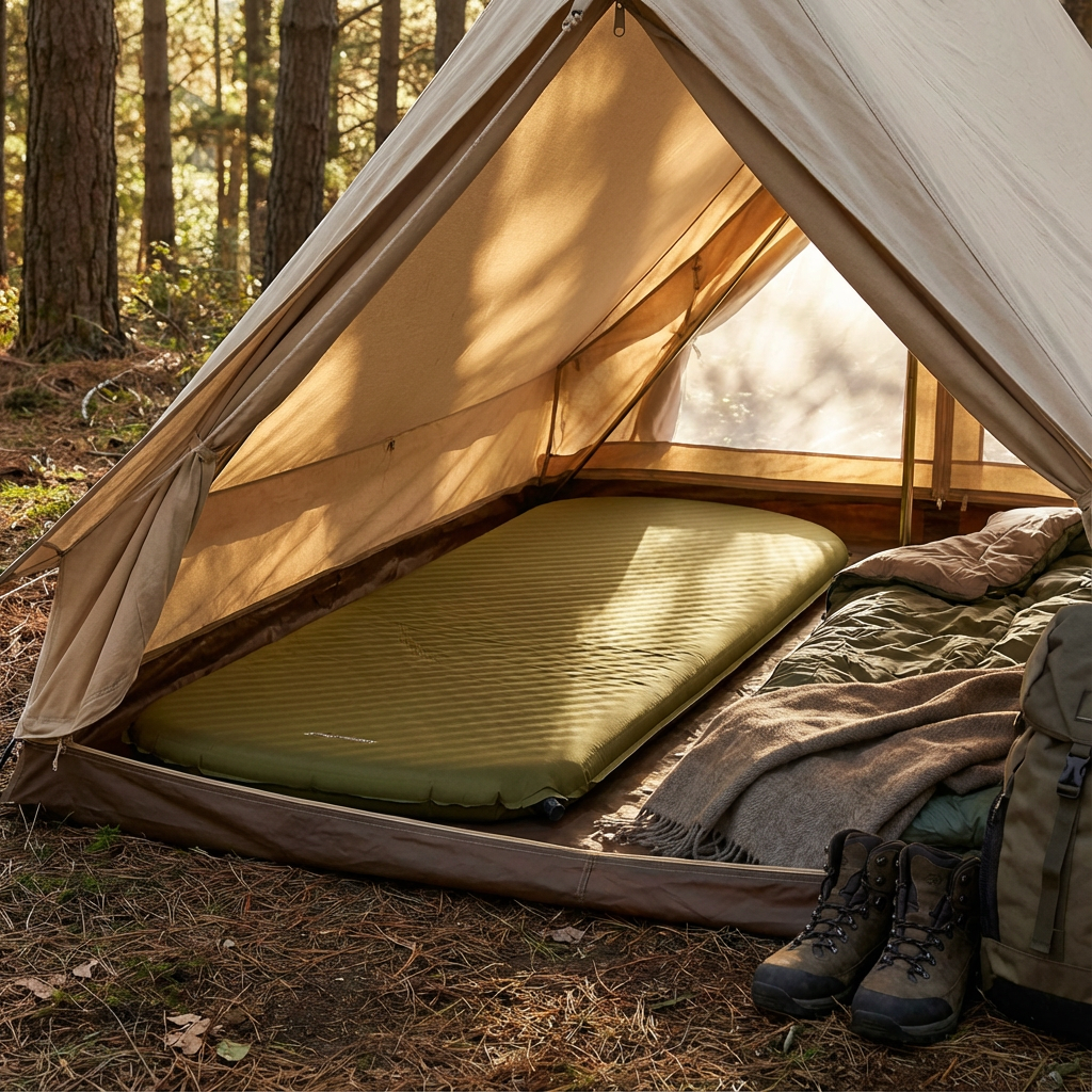 Selvoppustelig liggeunderlag - single - 7 cm.