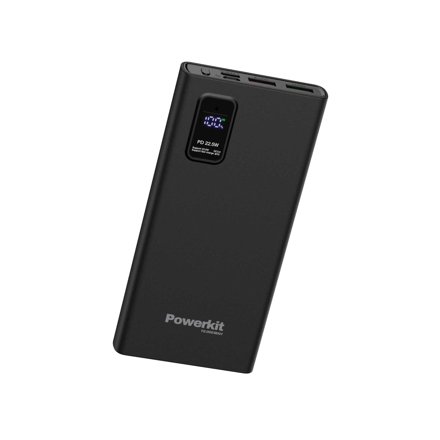 Powerbank 10.000 mAh - hurtigopladning - indbygget display