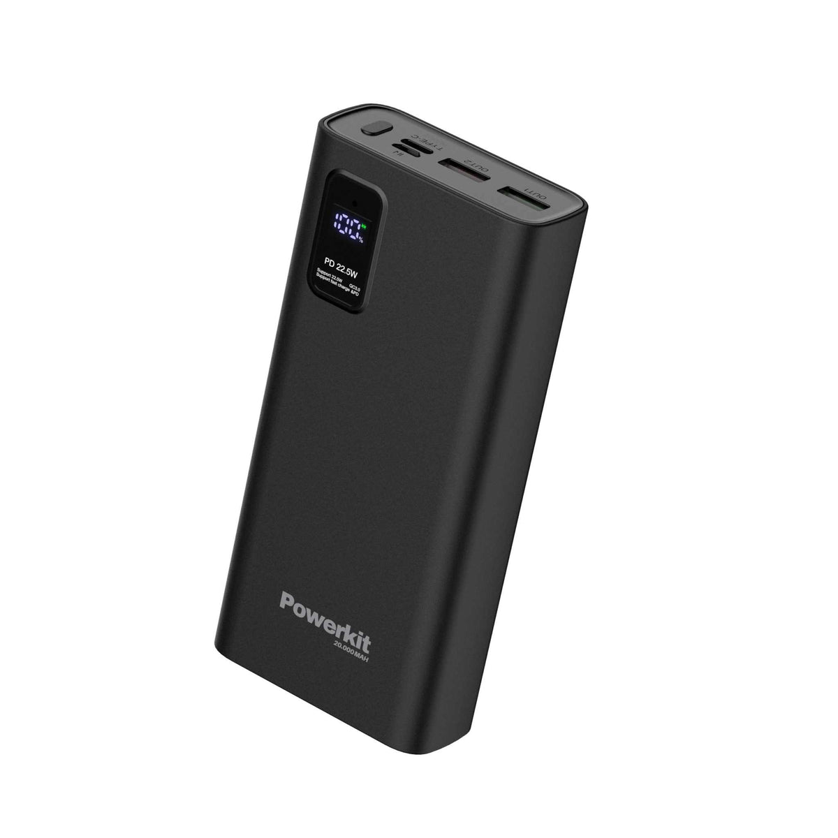 Powerbank 20.000 mAh - hurtigopladning - indbygget display