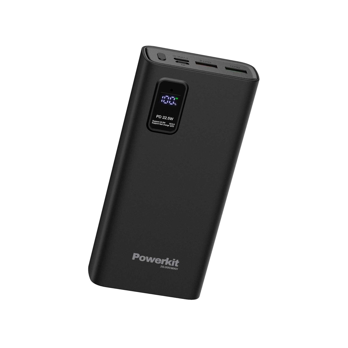 Powerbank 20.000 mAh - hurtigopladning - indbygget display