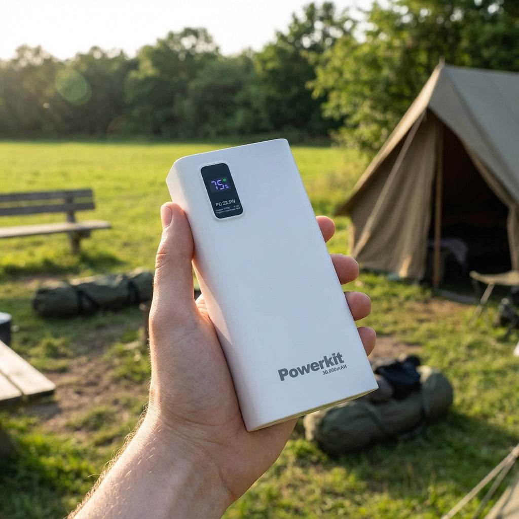 Powerbank 30.000 mAh - hurtigopladning - indbygget display