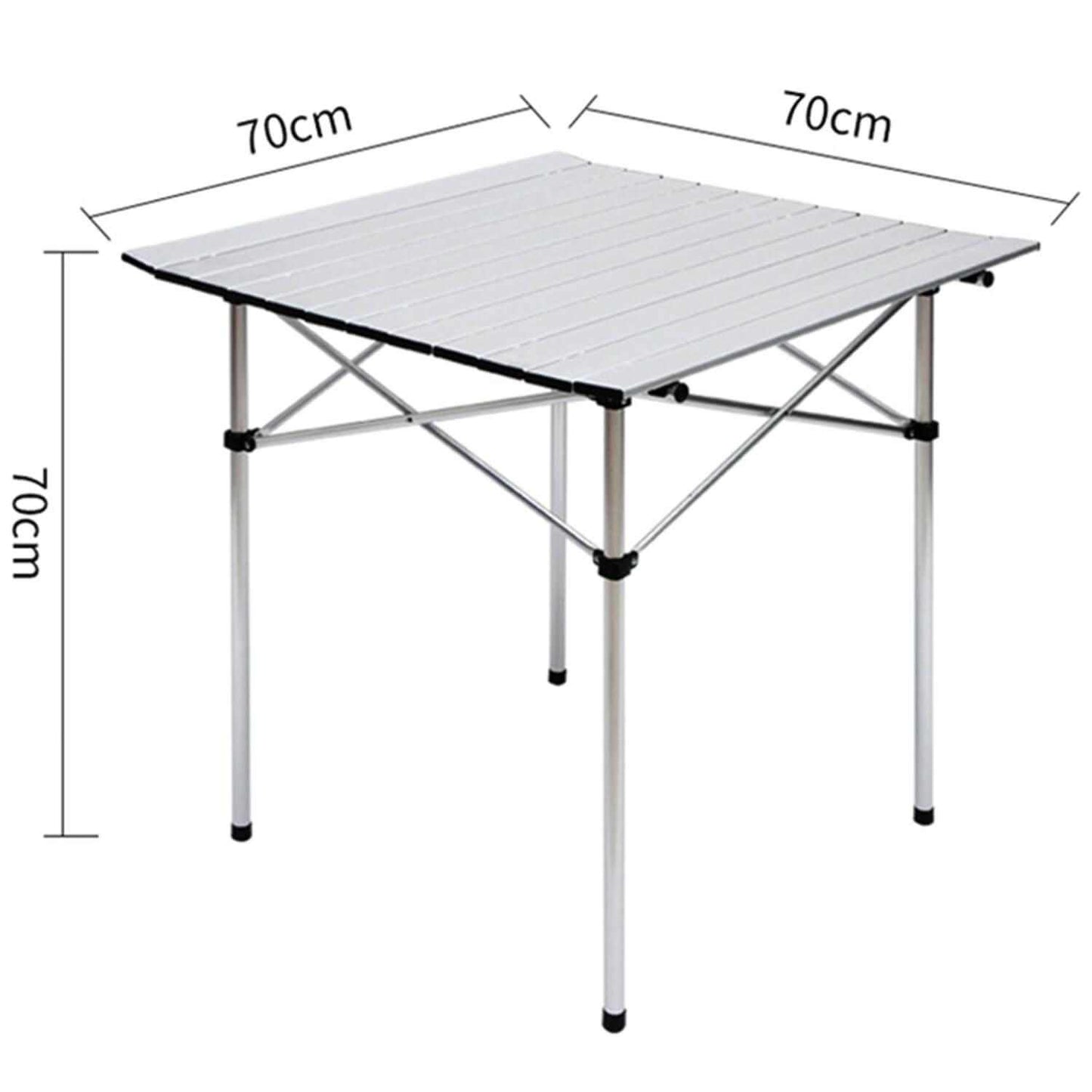 Foldbart campingbord i aluminium, let transportabelt og slidstærkt.