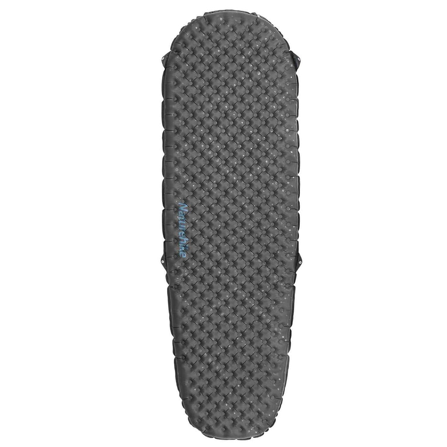 Ultralet liggeunderlag af slidstærkt nylon med isolerende coating, vægt 420g, 7 cm tyk, let oppustelig.