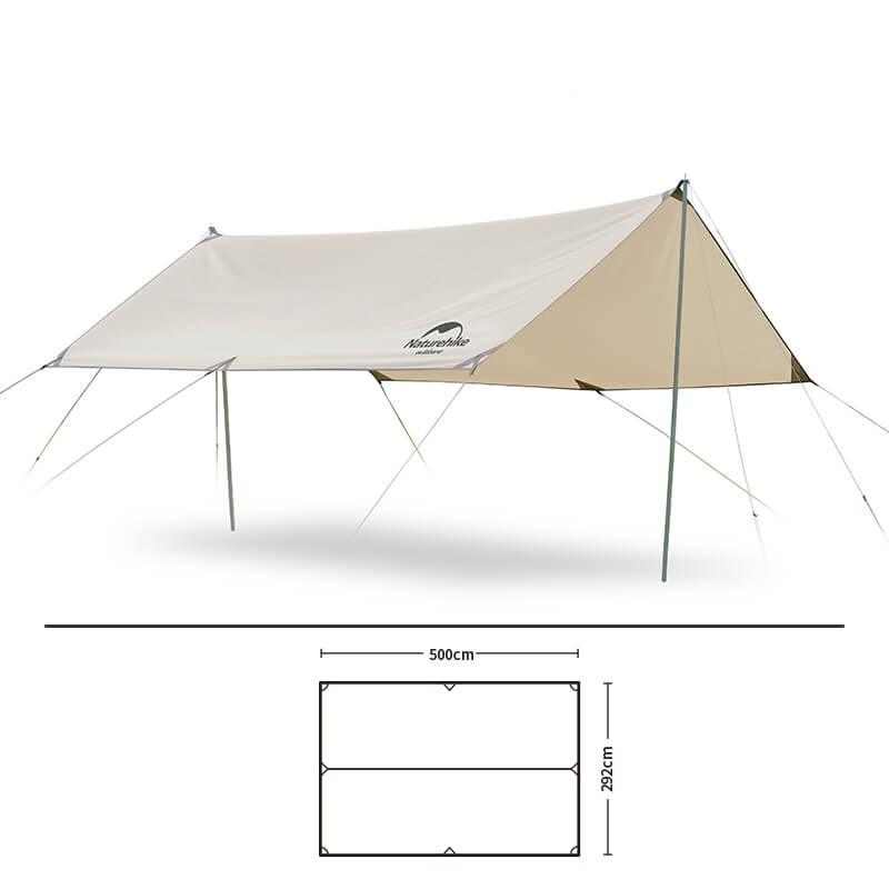 Letvægt tarp 3 x 4.4 meter, Naturehike, 100% vandtæt, UV beskyttelse, robust Oxford materiale.